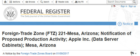 蘋果計劃在Mesa工廠生產(chǎn)服務(wù)器，滿足其全美數(shù)據(jù)中心的需求