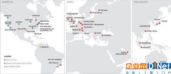 Equinix完成Verizon數(shù)據(jù)中心收購事宜